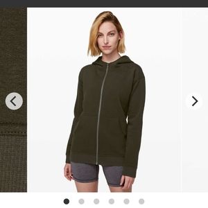 Lululemon All Yours Zip Hoodie - GUC - Sz Lrg - Dark Olive Green